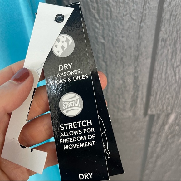 Zelos turquoise asymmetrical active top - Picture 3 of 4